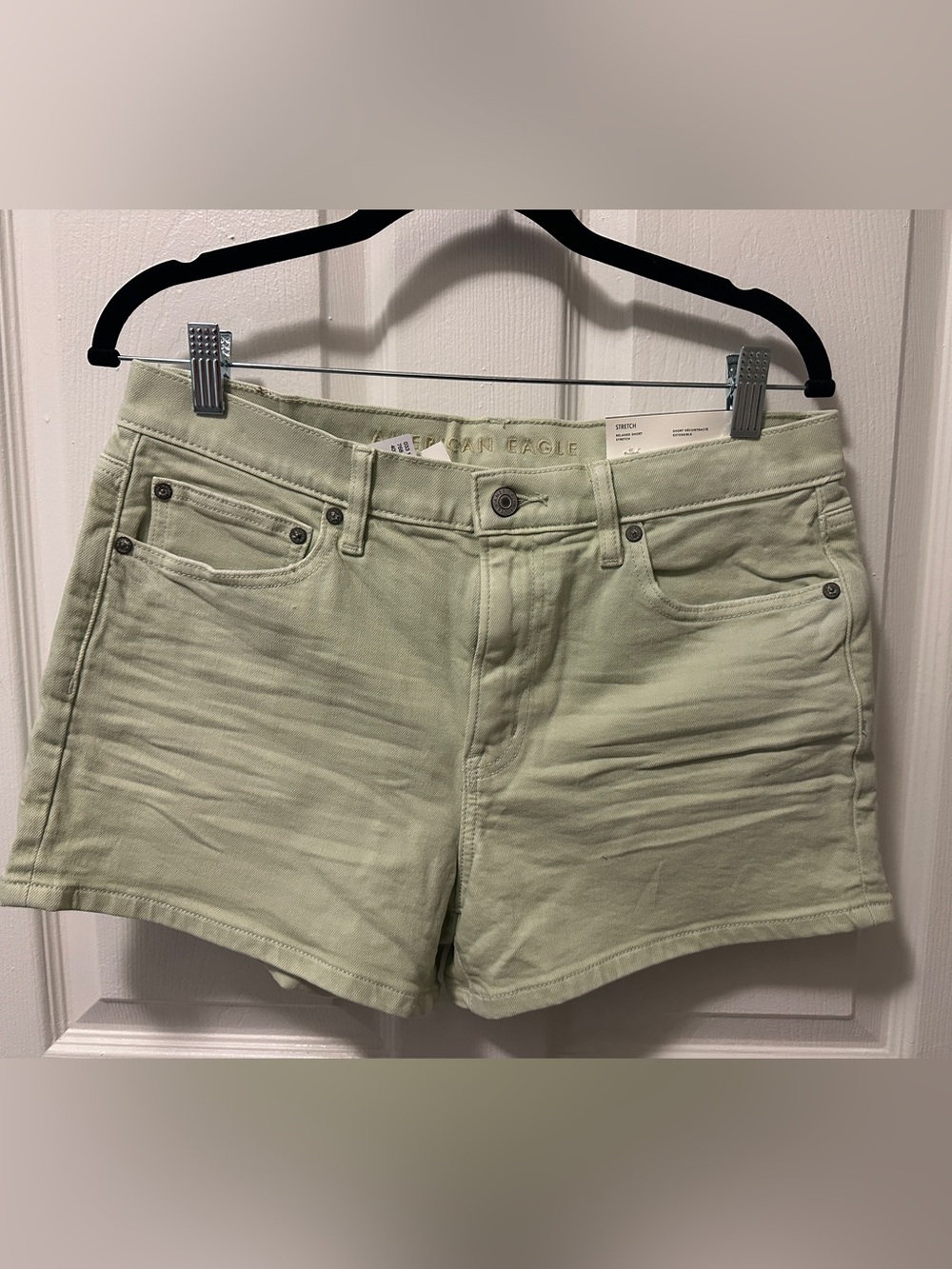 American Eagle Outfitters Light Sage Green Denim Shorts